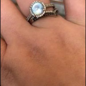 Kay jewelers aquamarine 14k white gold band